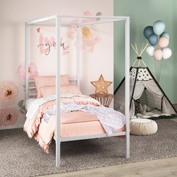 Used Saretta Metal Canopy Bed (Twin)