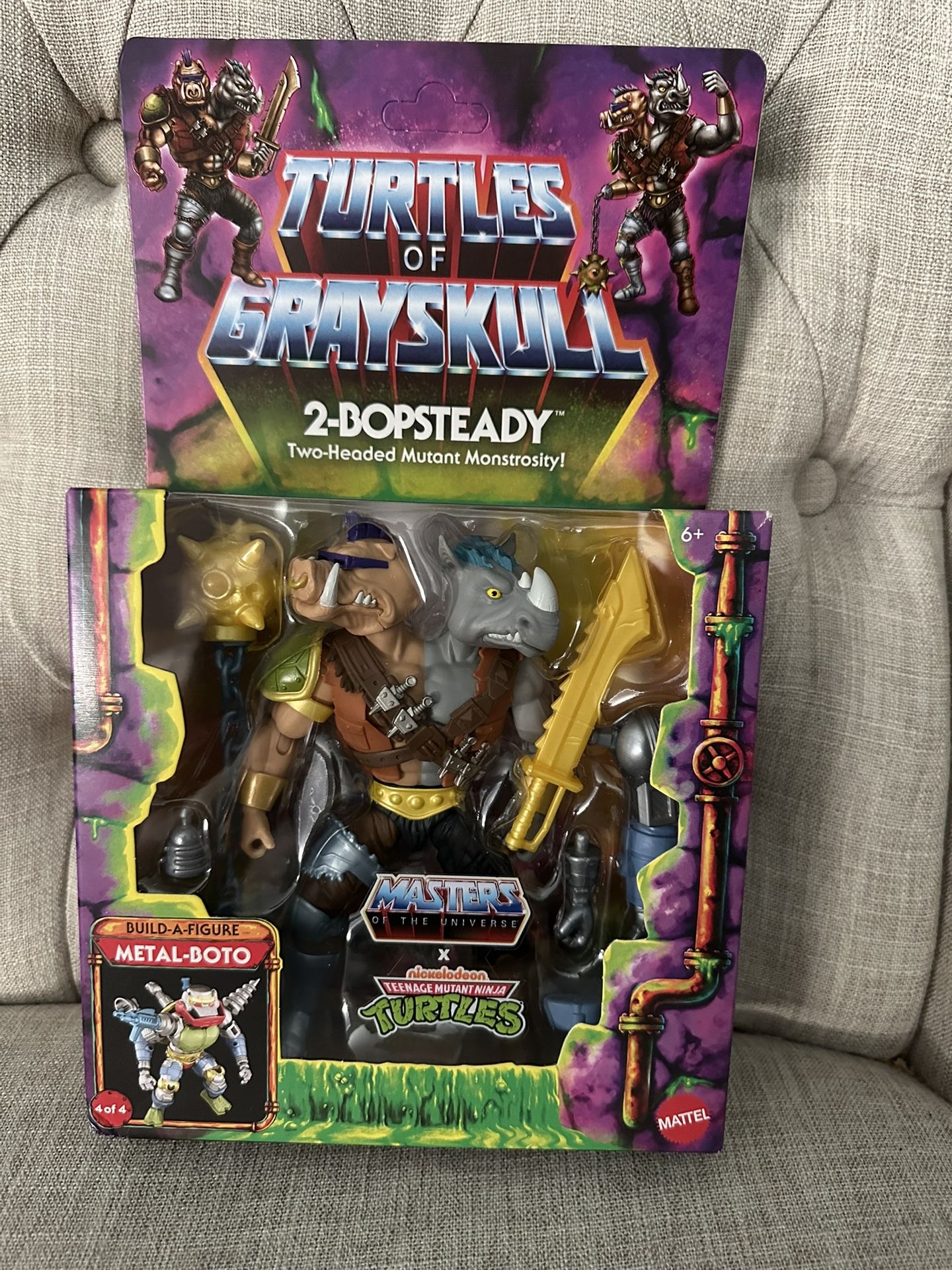 MOTU Masters x TMNT Turtles of Grayskull 2-Bopsteady Figure Unpunched In Hand