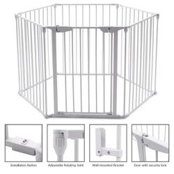 Six Paneled Fireplace Safety Gate