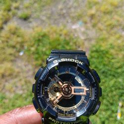 G-Shock Watch WR20 BAR (Black & Gold) .... $50