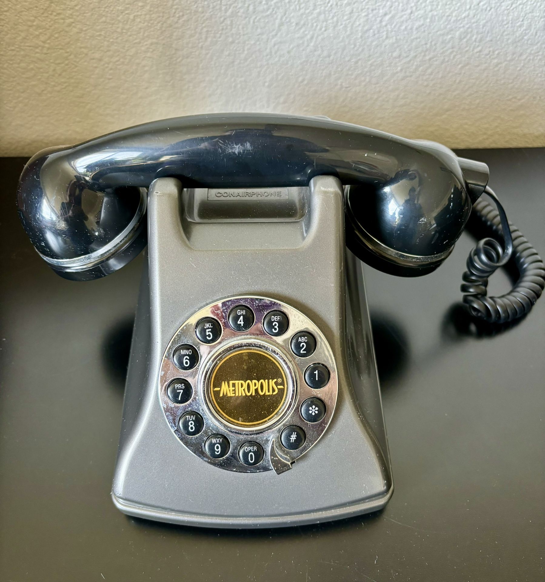 Conair Metropolis Retro Style Push Button Rotary Phone