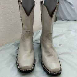 Good Rubber White Leather Men’s Boots
