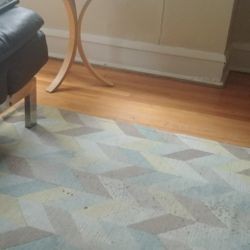 LaMonica Ocean Herringbone Blue Area Rug