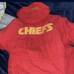 Vintage Chiefs Hoodie Large 