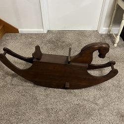 Vintage Childs Hand Made Rocking Horse Antique Equestrian Home Decor