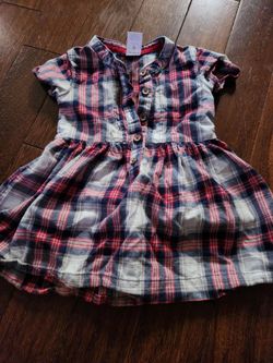 Girls carter plaid print dress