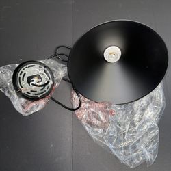 Black Metal Shade Pendant Light