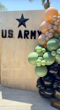 Army Backdrop Balloon Party Decorations