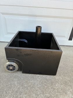 10.5” tall Steel Patio Umbrella Base w/ Wheels Outdoor Planter