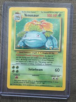 Pokémon TCG Venusaur Base Set 1995, 15/102 Holo Unlimited Holo