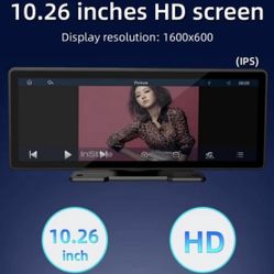 10.26-inch Wireless Car Display with CarPlay and Android Auto