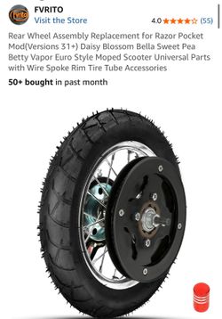 FVRITO new rear wheel assembly replacement for razor pocket MOD