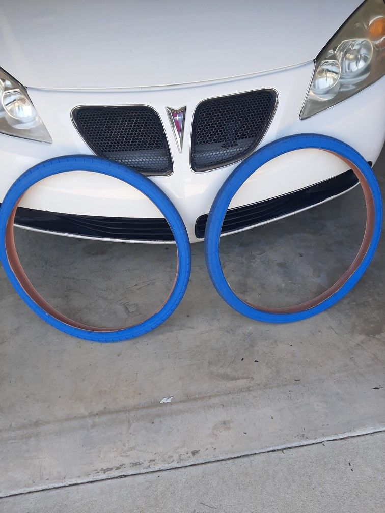 Two(2) Brand NEW Blue 26 Inch Bicycle Tires