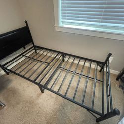Black Foldable Metal Bed Frame [TWIN]