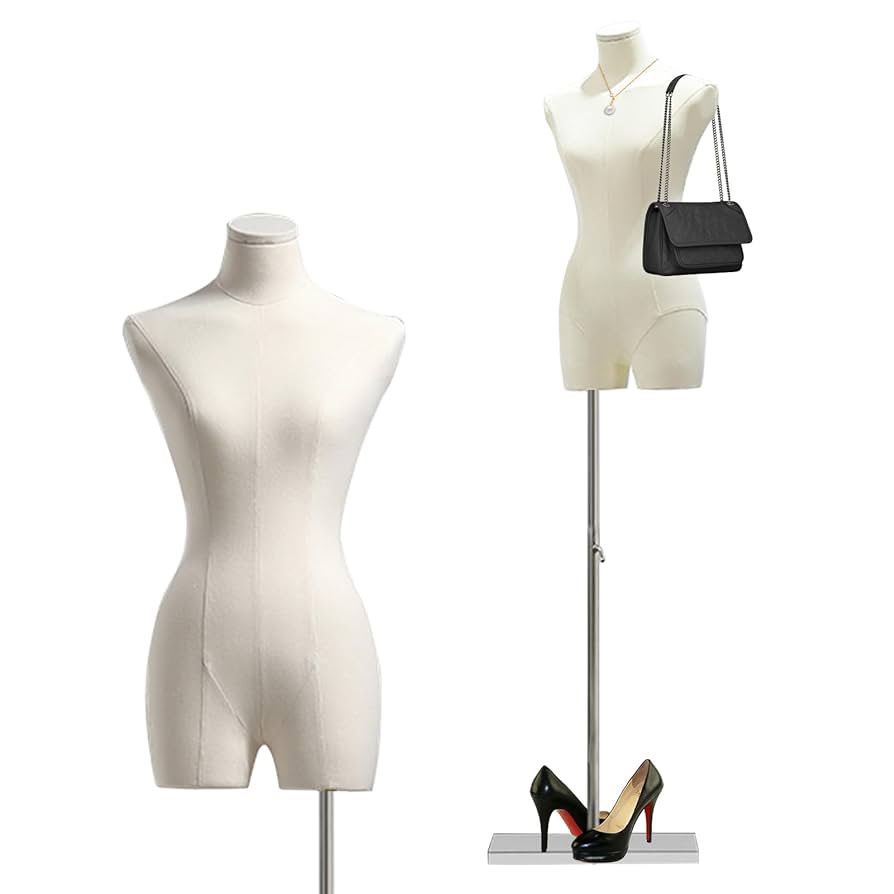 Female Mannequin Dress Form Torso, 47 83 Height Adjustable Display