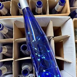 Blue and Clear Wine Bottle Lot - Separation Options in Description