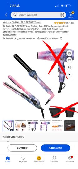 PARWIN PRO BEAUTY Hair Straightener and Curling Iron Set
