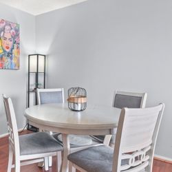  New White Dining Room Chairs And Table 