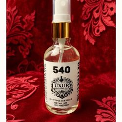 540 Luxury Perfume Oil 2oz Unisex Spray - Saffron Jasmine Amber Cedar 60 ml USA  Long-lasting, oil-based unisex fragrance with sophisticated woody amb