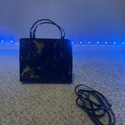 Black Patent Leather Mini Handbag – Used