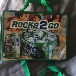 BRAND NEW NEVER USED ROLLING ROCK COOLER BAG WITH 30-CAN CAPACITY $20.00