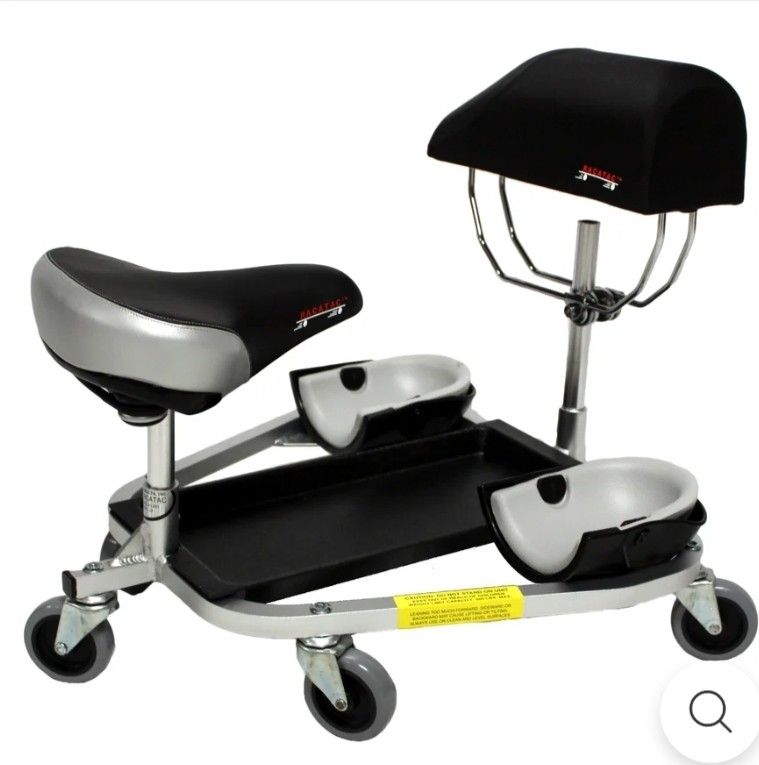 RACATAC Kneeling/Sitting Creeper w/3" Casters & Chest Support