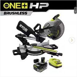 RYOBI

ONE+ HP 18V Brushless Cordless 10 in. Sliding Compound Miter Saw Kit with 4.0 Ah HIGH PERFORMANCE Battery and Charger


