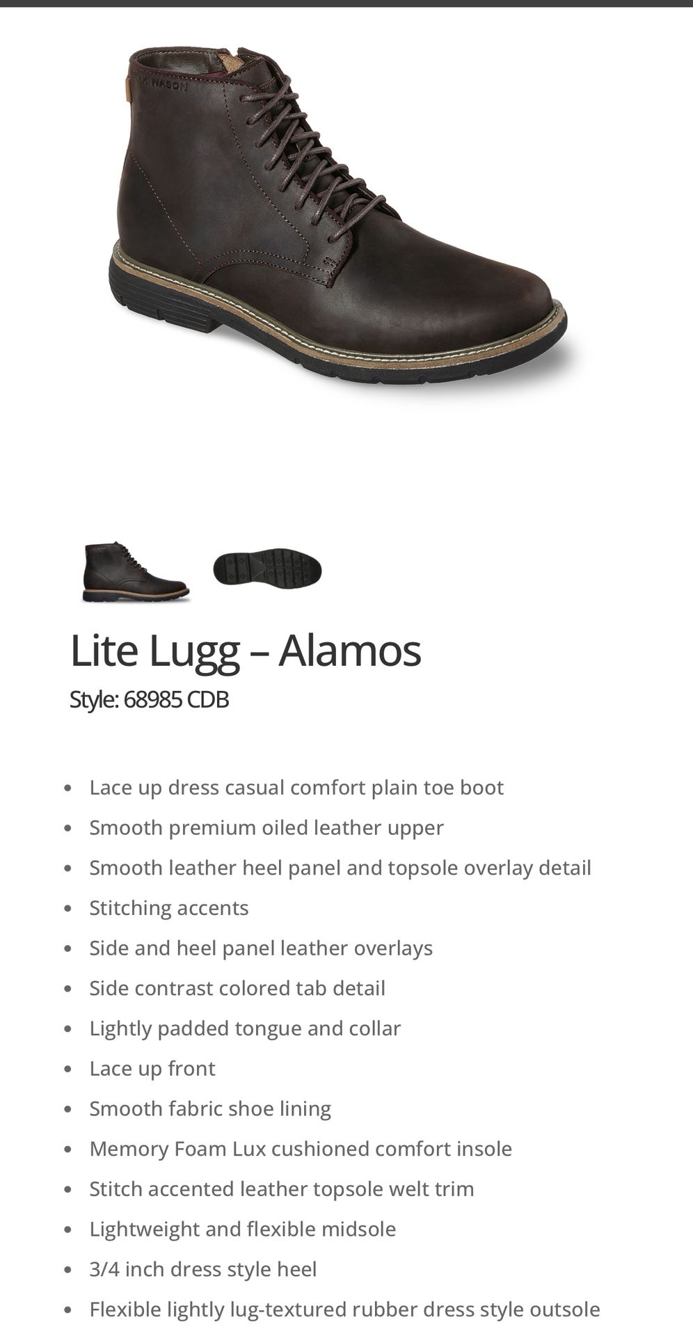 Men’s Mark Nason Lite Lugg-Alamos leather boots