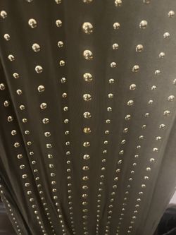 Olive And Gold Studded Dress