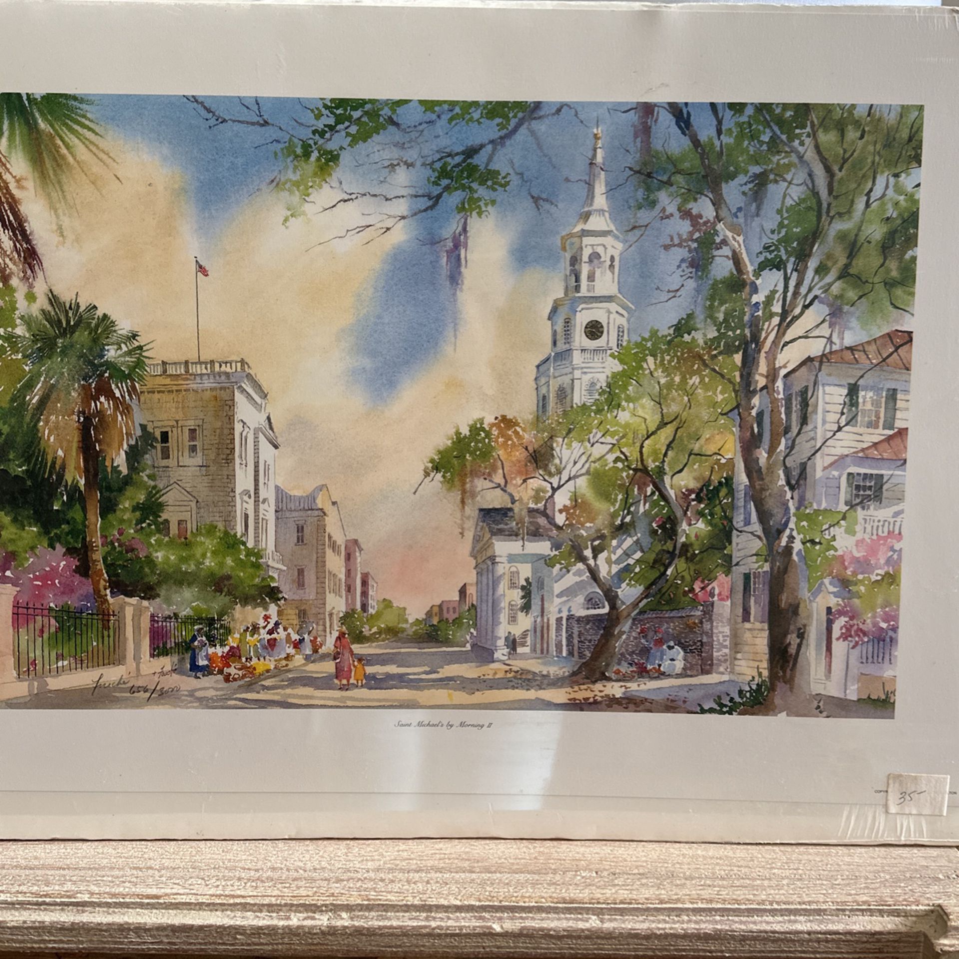 Art, Charleston Watercolor Print By Virginia Fouche Bolton