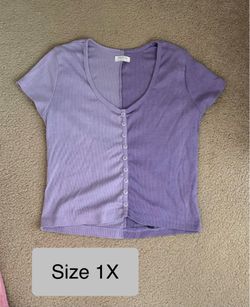 Lavender/Purple Shirt 1X $5