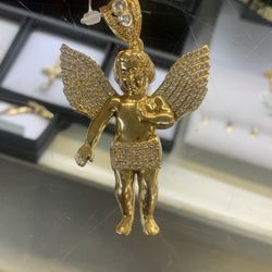 GREAT CONDITION ANGEL DIAMOND PENDANT 