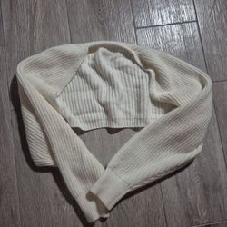 half knitted sweater
