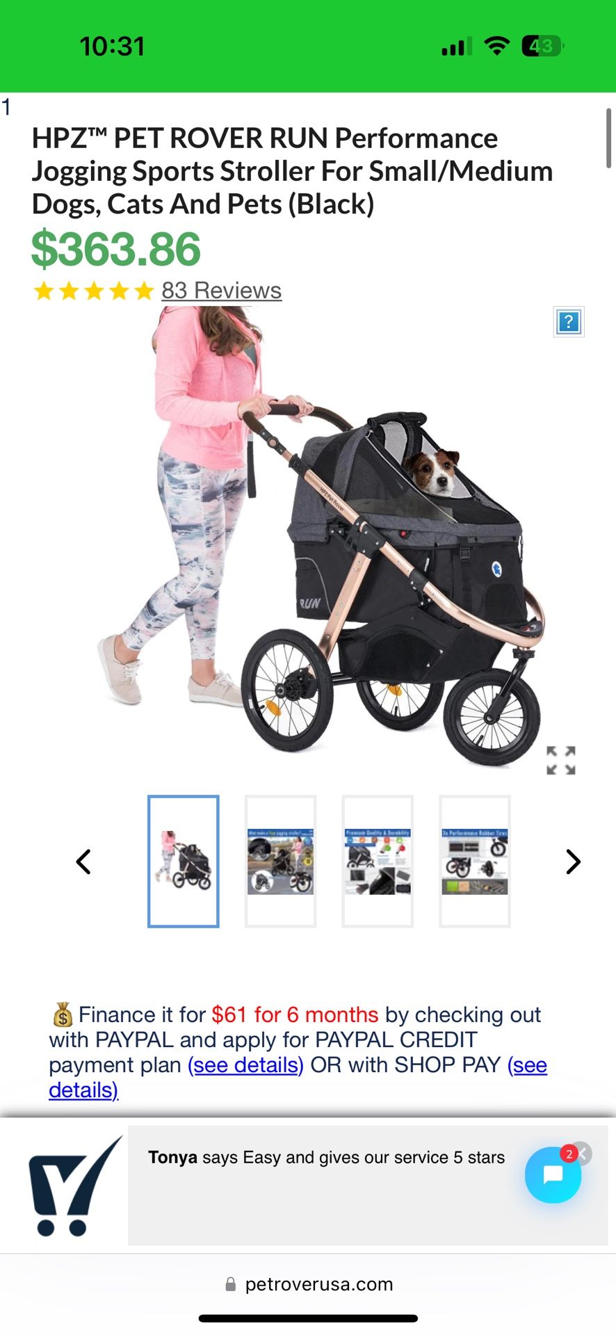 Jogging Dog Stroller