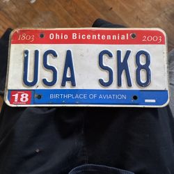 Authentic Ohio Bicentennial Collector License Plate 