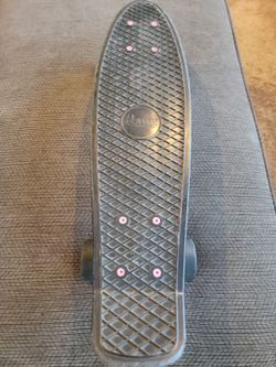 Limited Edition Penny Board Floral Skeleton Pattern Authentic 27in Penny Board