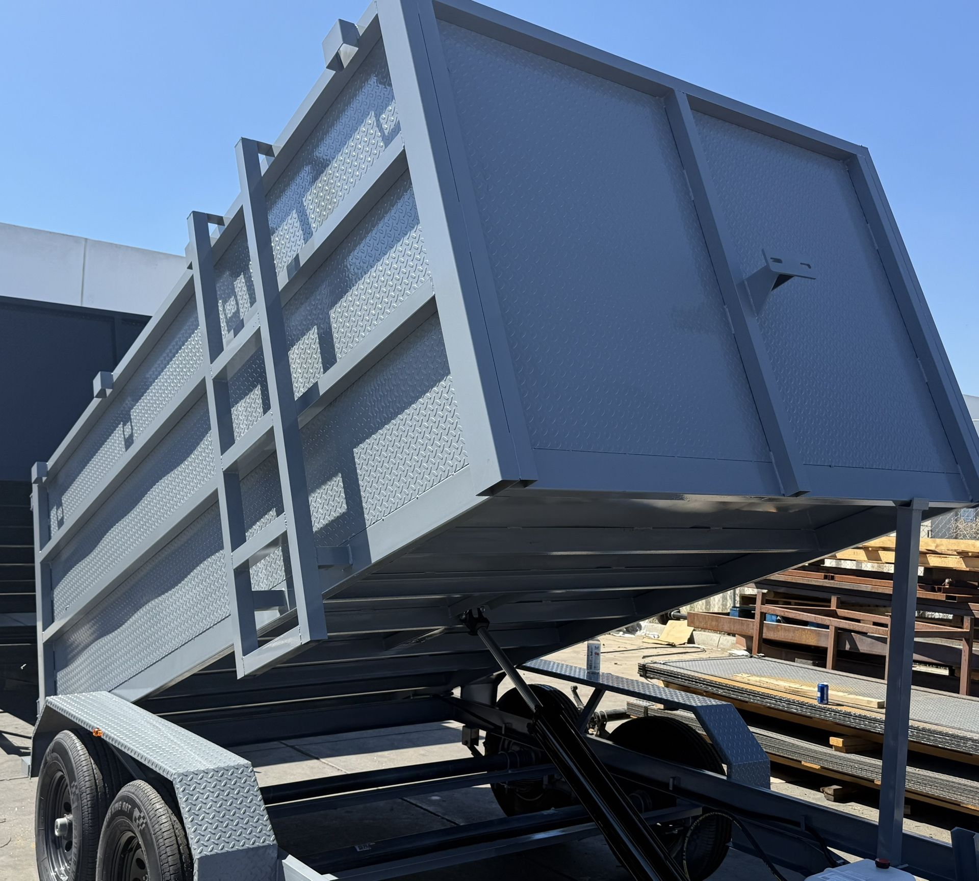 New Hydraulic Dump Trailer with Diamond Walls & Ladder ⚡️