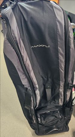 Maxfli Large Tour Travel Rolling Golf Bag w/ Wheels - Black