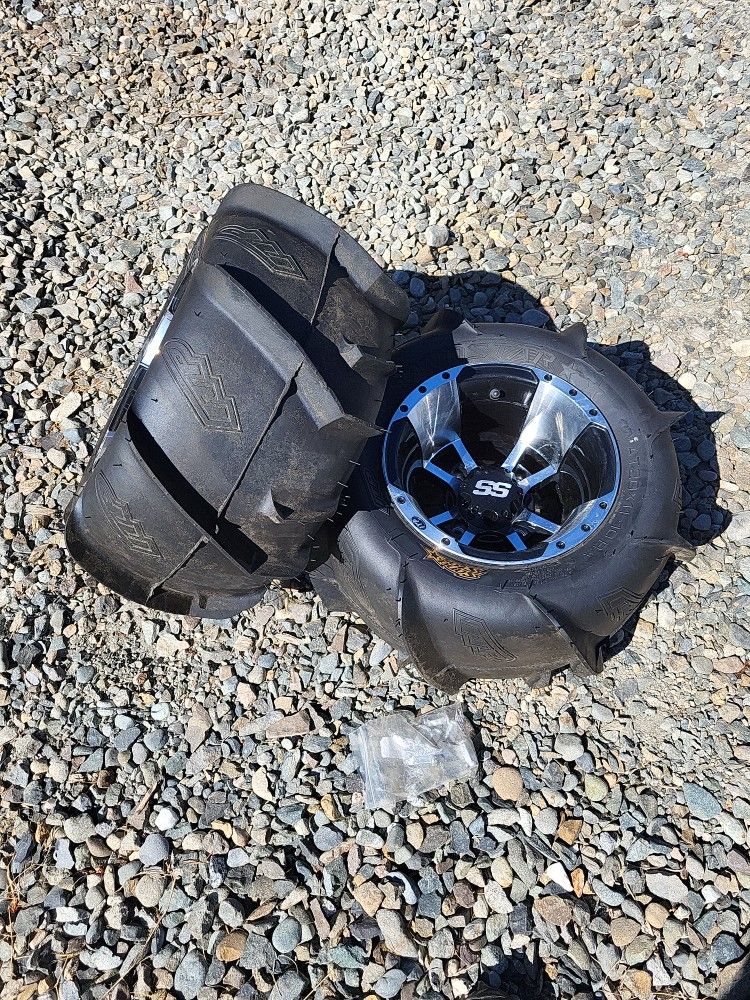 20x11-10 ITP Sandstar Tires On ITP SS112 Sport Wheels. Raptor 700 Daw
