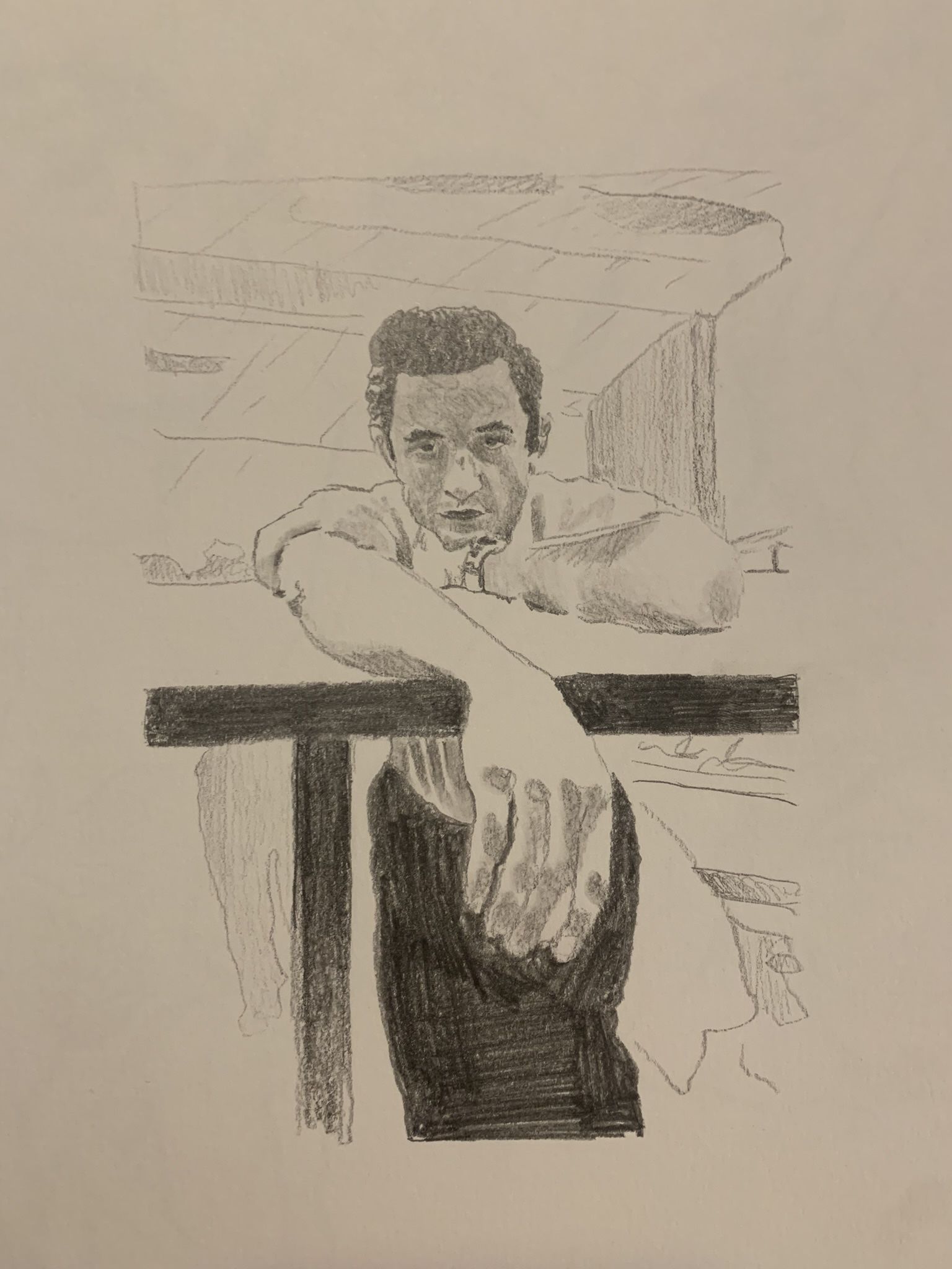 Custom Johnny Cash Drawing