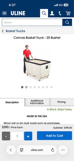 Canvas  basket truck