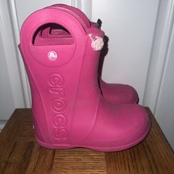 Pink Girls Crocs Rain boots
