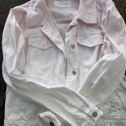 Popsugar Girls Denim Jacket Fades From Pink To White