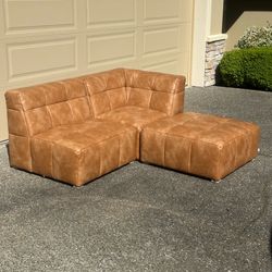 Pottery Barn Teen Leather Sofa -Delivery Available