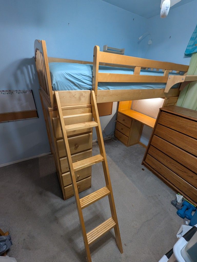 Twin Loft with Desk