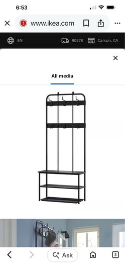 IKEA shoe/hat rack with bench
