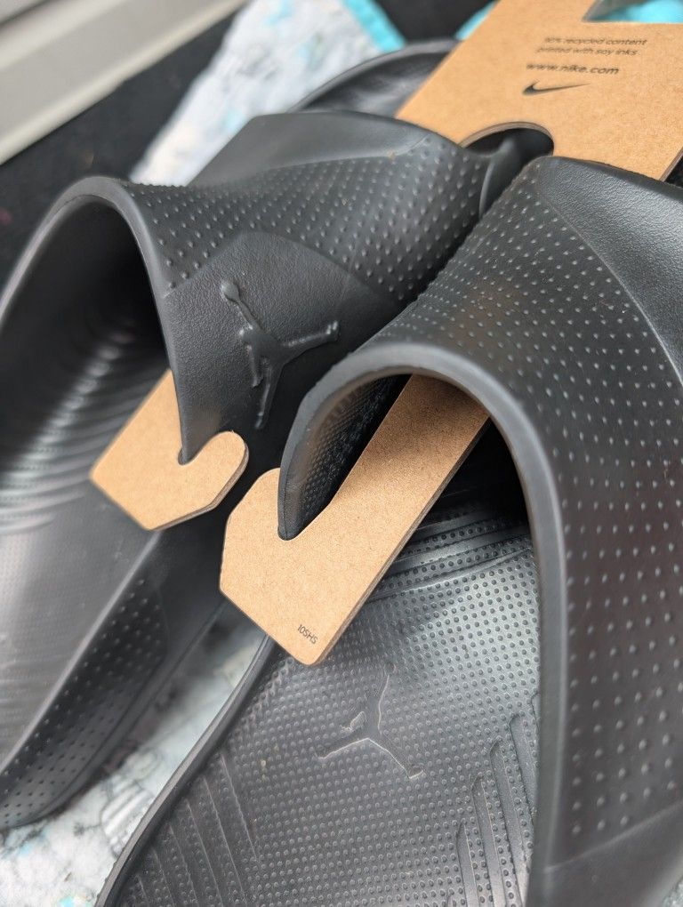 Brand New Black Jordan Slides
