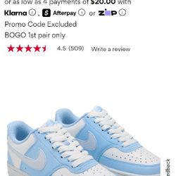 Women's Court Vision Low Sneaker Size 5