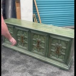 Mid Century Modern Green Dresser