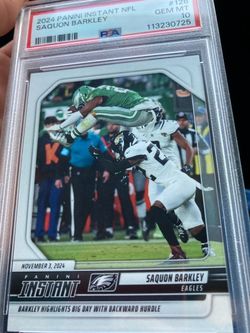 2024 Panini Instant  NFL  Saquon Barkley Backwards Hurdle Slab